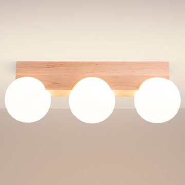 Kattovalo BULBO 3xG9/8W/230V pyökki/valkoinen