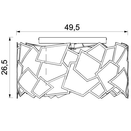 Kattovalo CAMO 3xE27/15W/230V kulta