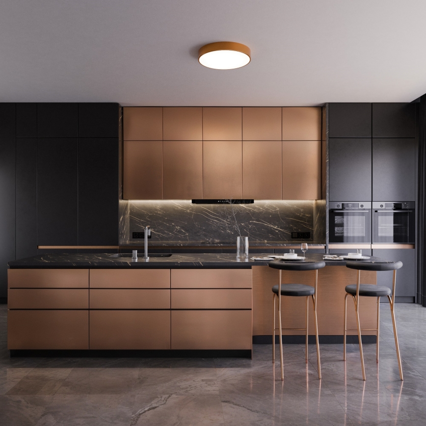 Kattovalo CLEO 2xE27/24W/230V d. 30 cm kupari