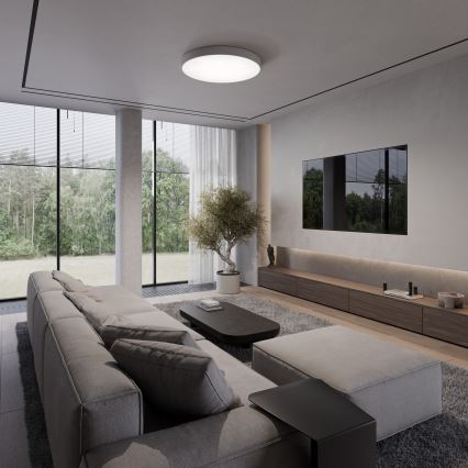 Kattovalo CLEO 5xE27/24W/230V d. 60 cm harmaa