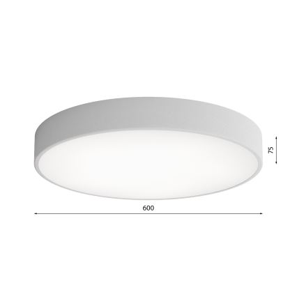 Kattovalo CLEO 5xE27/24W/230V d. 60 cm harmaa