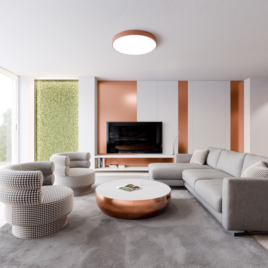 Kattovalo CLEO 5xE27/24W/230V d. 60 cm kupari