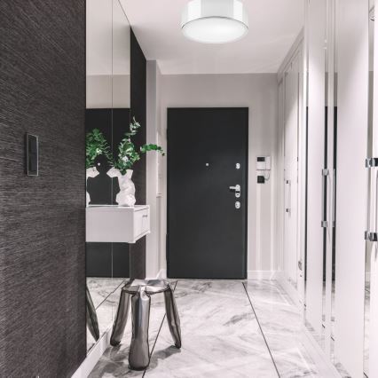 Kattovalo DANTE 1xE27/60W/230V halkaisija 26 cm kiiltävä kromi