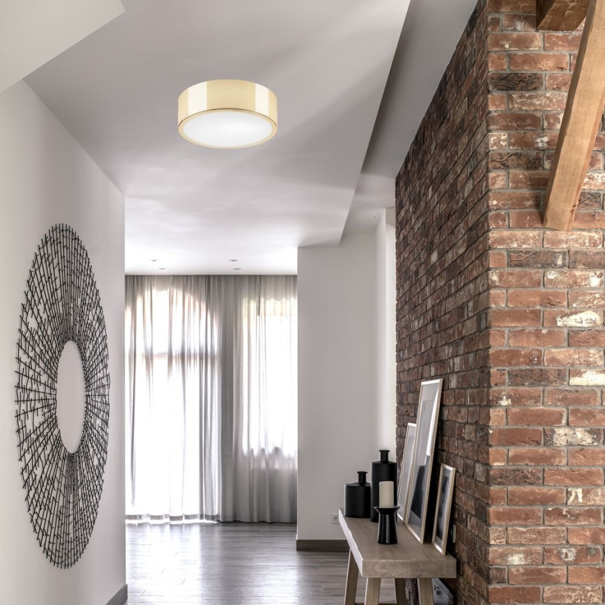 Kattovalo DANTE 1xE27/60W/230V halkaisija 26 cm kultainen