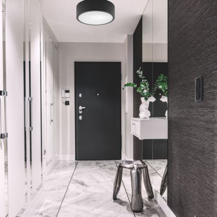 Kattovalo DANTE 1xE27/60W/230V halkaisija 26 cm musta