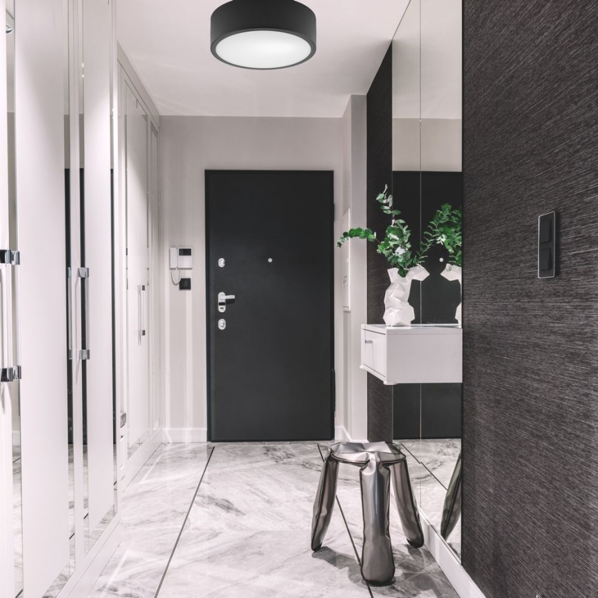 Kattovalo DANTE 1xE27/60W/230V halkaisija 26 cm musta