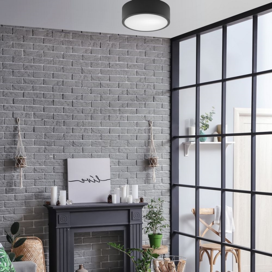 Kattovalo DANTE 1xE27/60W/230V halkaisija 26 cm musta