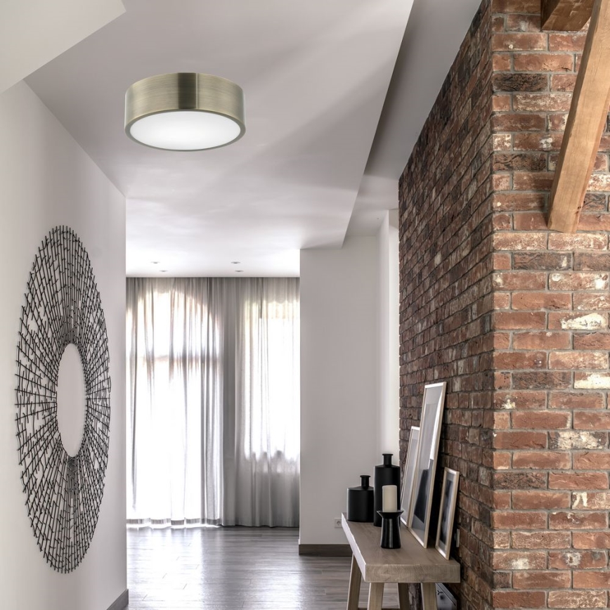 Kattovalo DANTE 1xE27/60W/230V halkaisija 26 cm patina