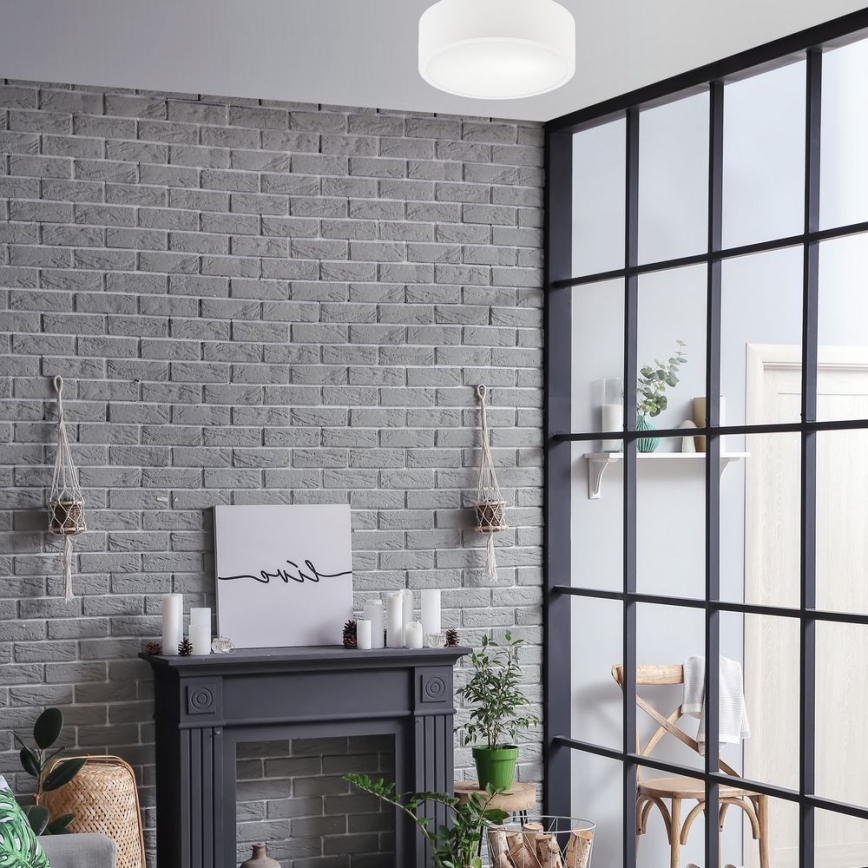 Kattovalo DANTE 1xE27/60W/230V halkaisija 26 cm valkoinen