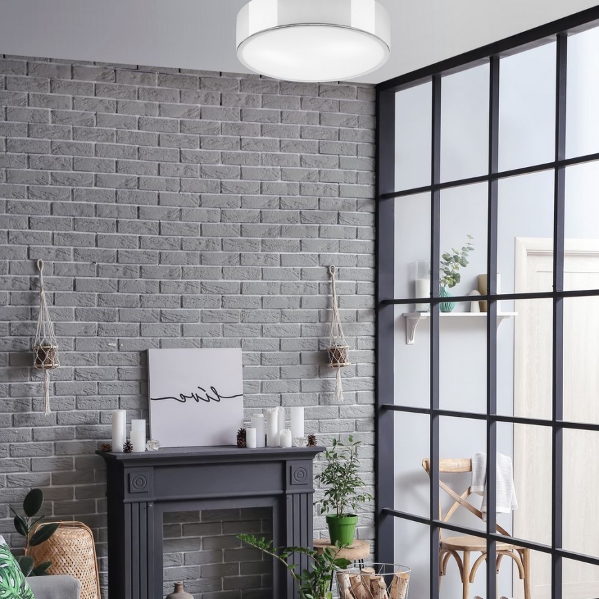 Kattovalo DANTE 2xE27/60W/230V halkaisija 36 cm kiiltävä kromi