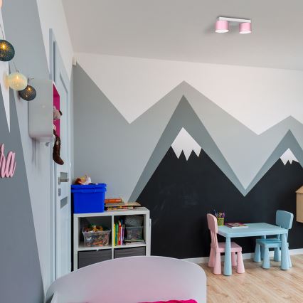 Kattovalo DIXIE 2xGX53/11W/230V pinkki