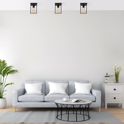 Kattovalo FINN 1xE27/15W/230V musta