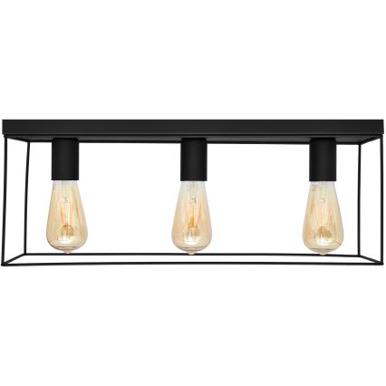 Kattovalo FINN 3xE27/15W/230V musta