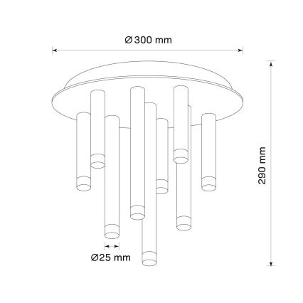 Kattovalo GLAM 9xG9/8W/230V kulta