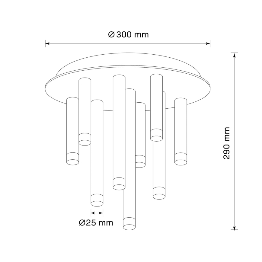 Kattovalo GLAM 9xG9/8W/230V kulta