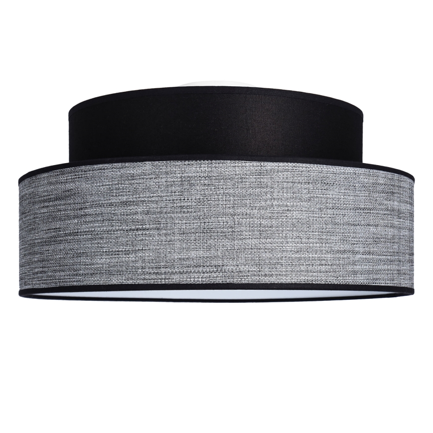 Kattovalo GRACE 1xE27/60W/230V halkaisija 40 cm musta/harmaa