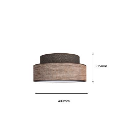 Kattovalo GRACE 1xE27/60W/230V halkaisija 40 cm ruskea/beige