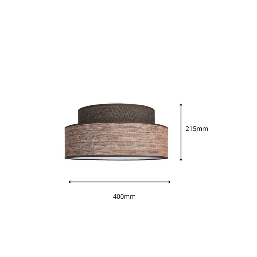 Kattovalo GRACE 1xE27/60W/230V halkaisija 40 cm ruskea/beige