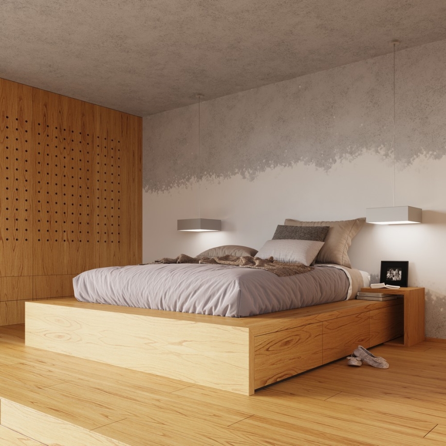 Kattovalo HORUS 35 2xE27/60W/230V harmaa