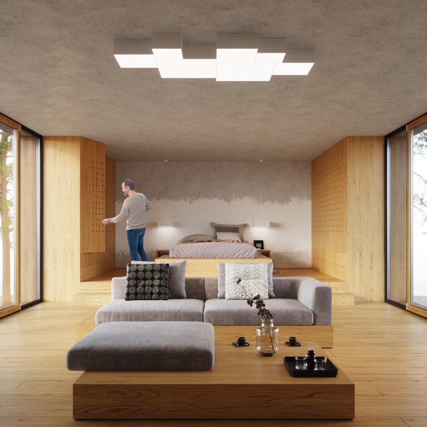 Kattovalo HORUS 35 2xE27/60W/230V valkoinen