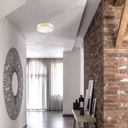 Kattovalo JONAS 1xE27/60W/230V halkaisija 26 cm kultainen