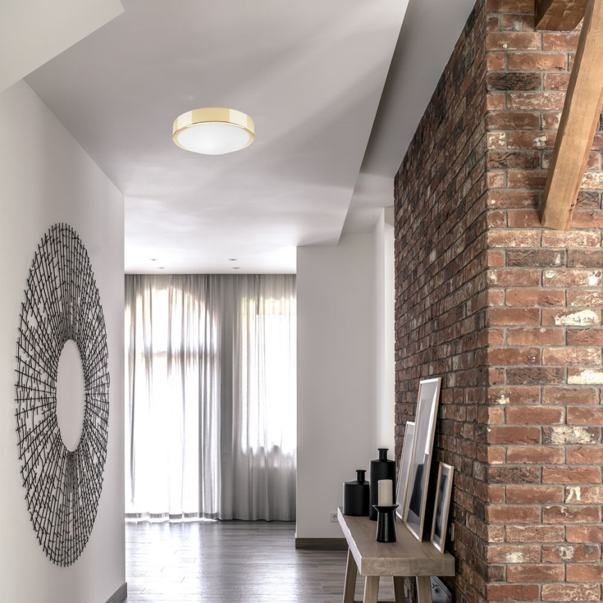 Kattovalo JONAS 1xE27/60W/230V halkaisija 26 cm kultainen