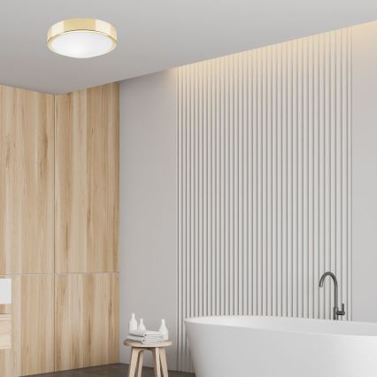 Kattovalo JONAS 1xE27/60W/230V halkaisija 26 cm kultainen