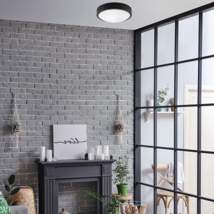 Kattovalo JONAS 1xE27/60W/230V halkaisija 26 cm musta