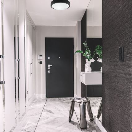 Kattovalo JONAS 1xE27/60W/230V halkaisija 26 cm musta