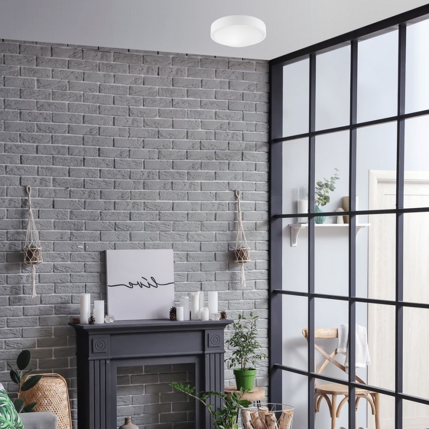 Kattovalo JONAS 1xE27/60W/230V halkaisija 26 cm valkoinen