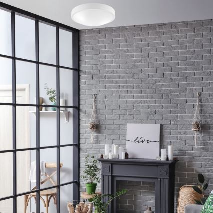 Kattovalo JONAS 2xE27/60W/230V halkaisija 36 cm valkoinen