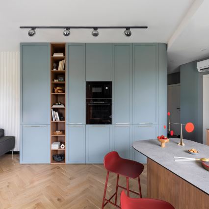 Kattovalo 1-vaiheiselle kiskojärjestelmälle TRACER 1xG9/8W/230V musta/savuinen musta