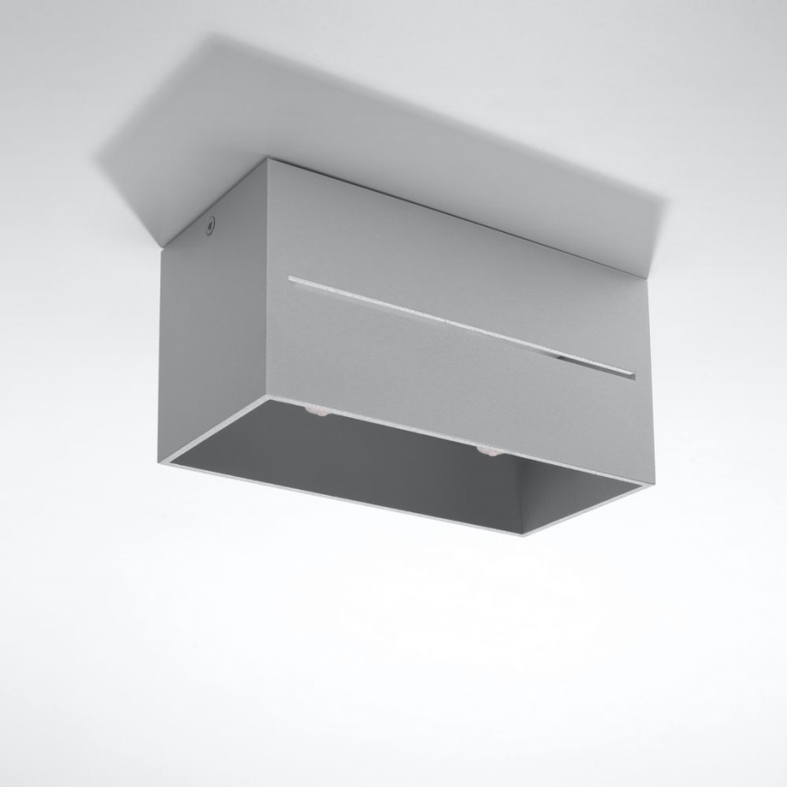 Kattovalo LOBO 2xGU10/40W/230V harmaa