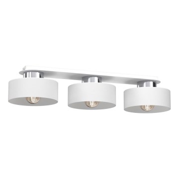 Kattovalo MARTI 3xE27/15W/230V valkoinen/kiiltävä kromi