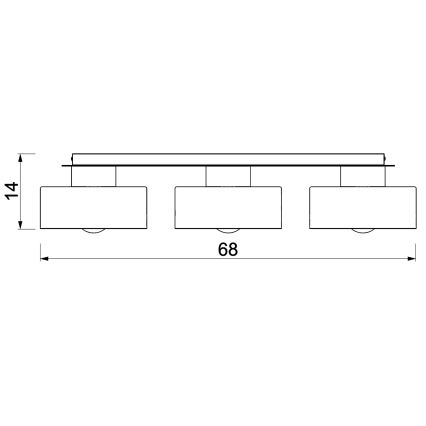 Kattovalo MARTI 3xE27/15W/230V valkoinen/kiiltävä kromi