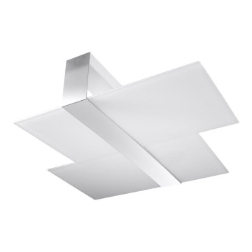 Kattovalo MASSIMO 2xE27/60W/230V valkoinen/kiiltävä kromi