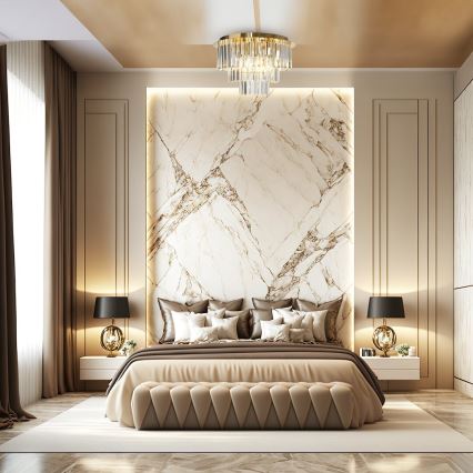 Kattovalo MILANO 6xE14/40W/230V kulta