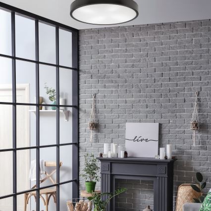 Kattovalo NATURAL 4xE27/60W/230V ø 57,5 cm wenge/mänty