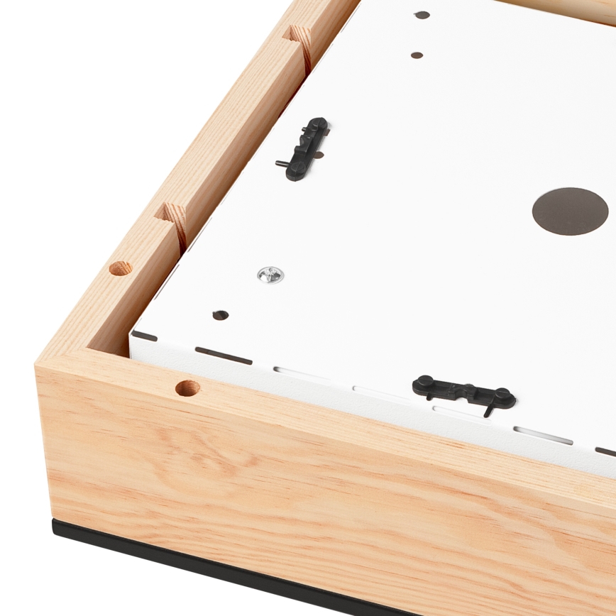 Kattovalo NATURAL SQUARE 2xE27/15W/230V 31x31 cm mänty/musta