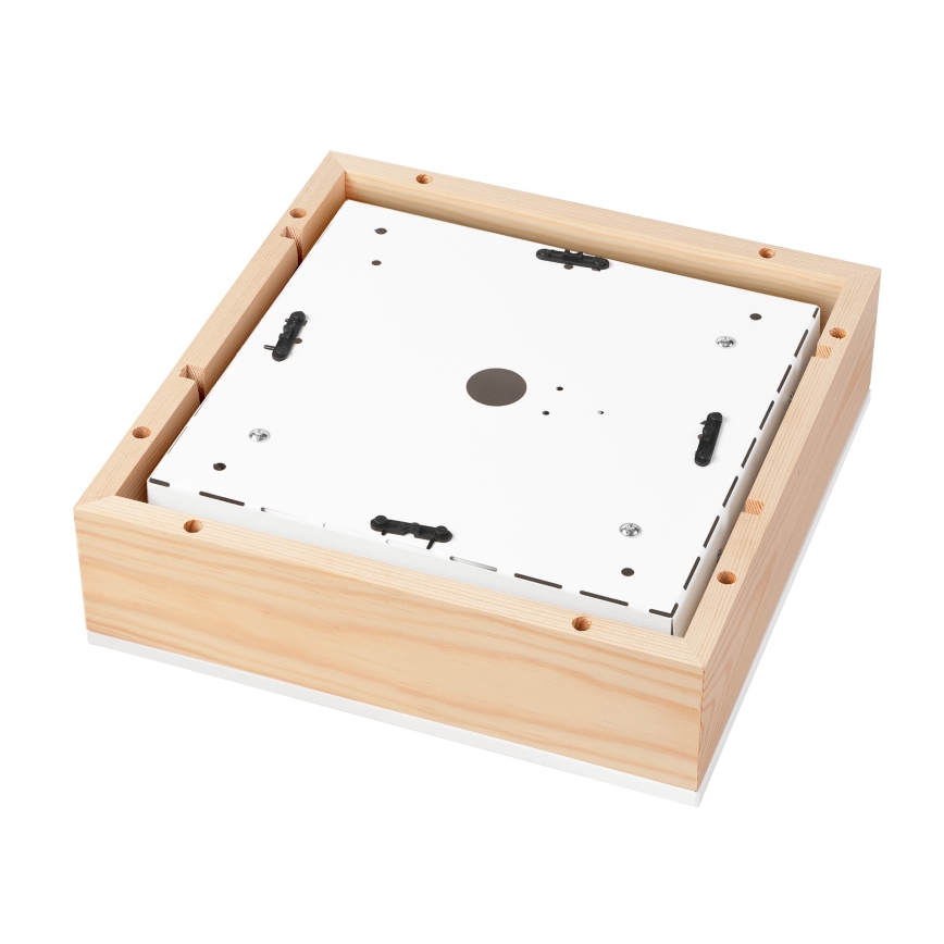 Kattovalo NATURAL SQUARE 2xE27/15W/230V 31x31 cm mänty/valkoinen