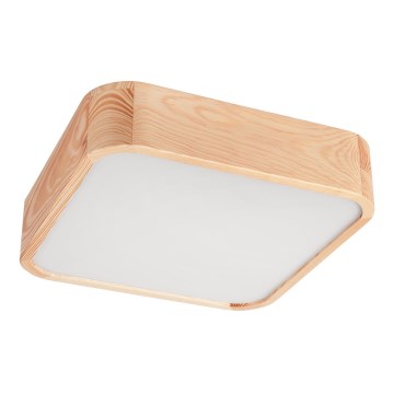 Kattovalo NATURAL SQUARE 2xE27/15W/230V 35x35 cm mänty