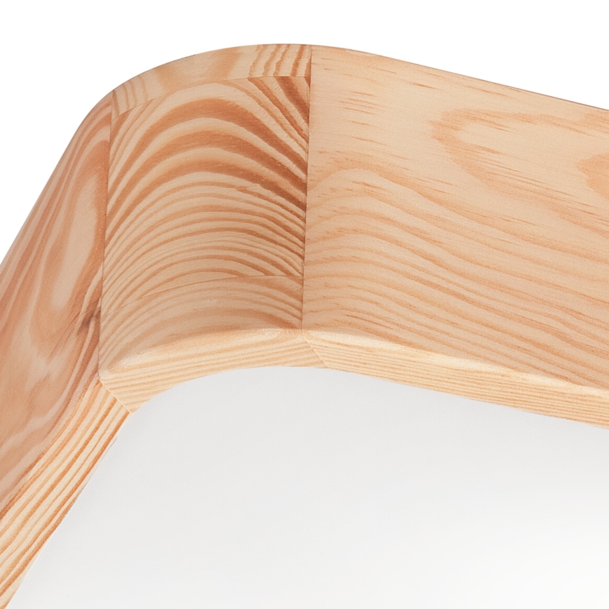 Kattovalo NATURAL SQUARE 2xE27/15W/230V 35x35 cm mänty