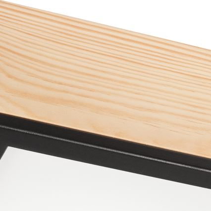 Kattovalo NATURAL SQUARE 4xE27/15W/230V 39x39 cm mänty/musta