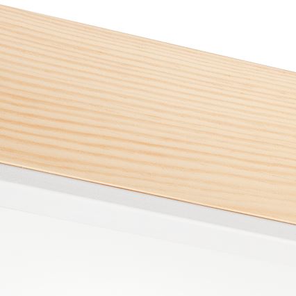 Kattovalo NATURAL SQUARE 4xE27/15W/230V 39x39 cm mänty/valkoinen