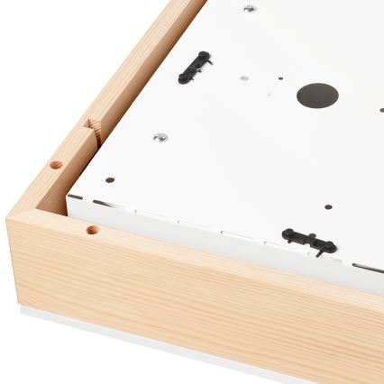 Kattovalo NATURAL SQUARE 4xE27/15W/230V 39x39 cm mänty/valkoinen