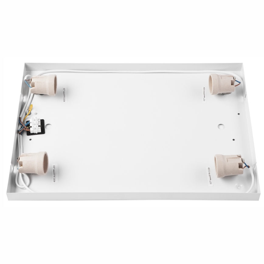 Kattovalo NATURAL SQUARE 4xE27/15W/230V 45x45 cm mänty