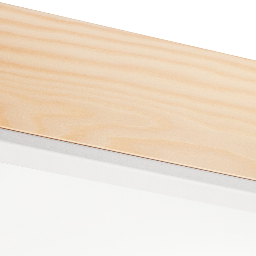 Kattovalo NATURAL SQUARE 4xE27/15W/230V 48x48 cm mänty/valkoinen