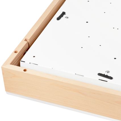 Kattovalo NATURAL SQUARE 4xE27/15W/230V 48x48 cm mänty/valkoinen