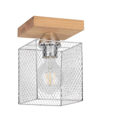 Kattovalo NORMAN WOOD 1xE27/25W/230V matta tammi