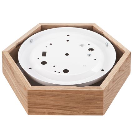 Kattovalo OAK HEX 1xE27/60W/230V d. 32 cm tammi